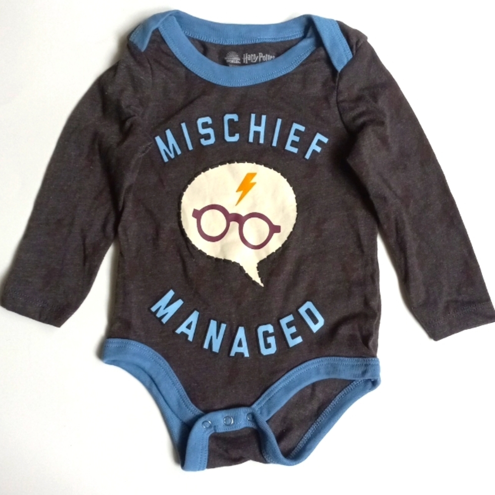 HARRY POTTER MISCHIEF MANAGED LONG SLEEVE LAYETTE